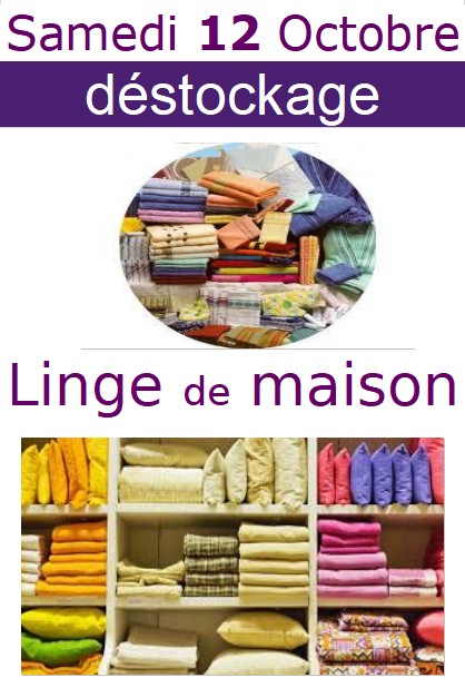 Linge de maison destockage 102019