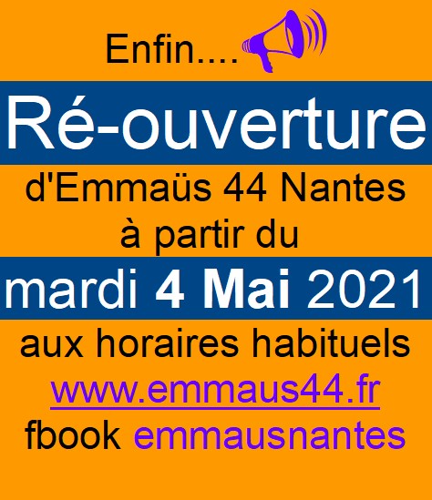 Mai 2021 ré-ouverture