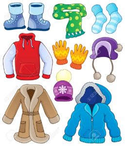 Winter clothes collection 3 - eps10 vector illustration.