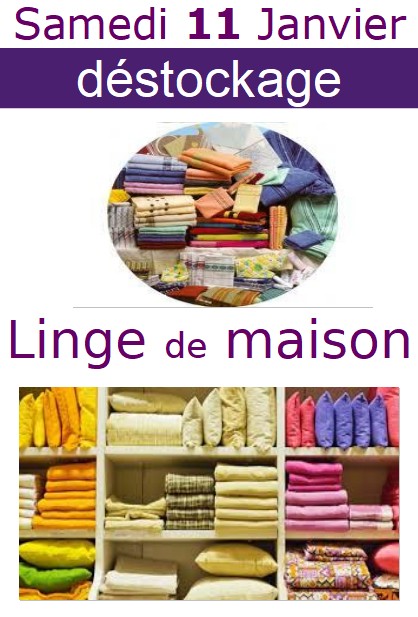 Linge de maison destockage 202001